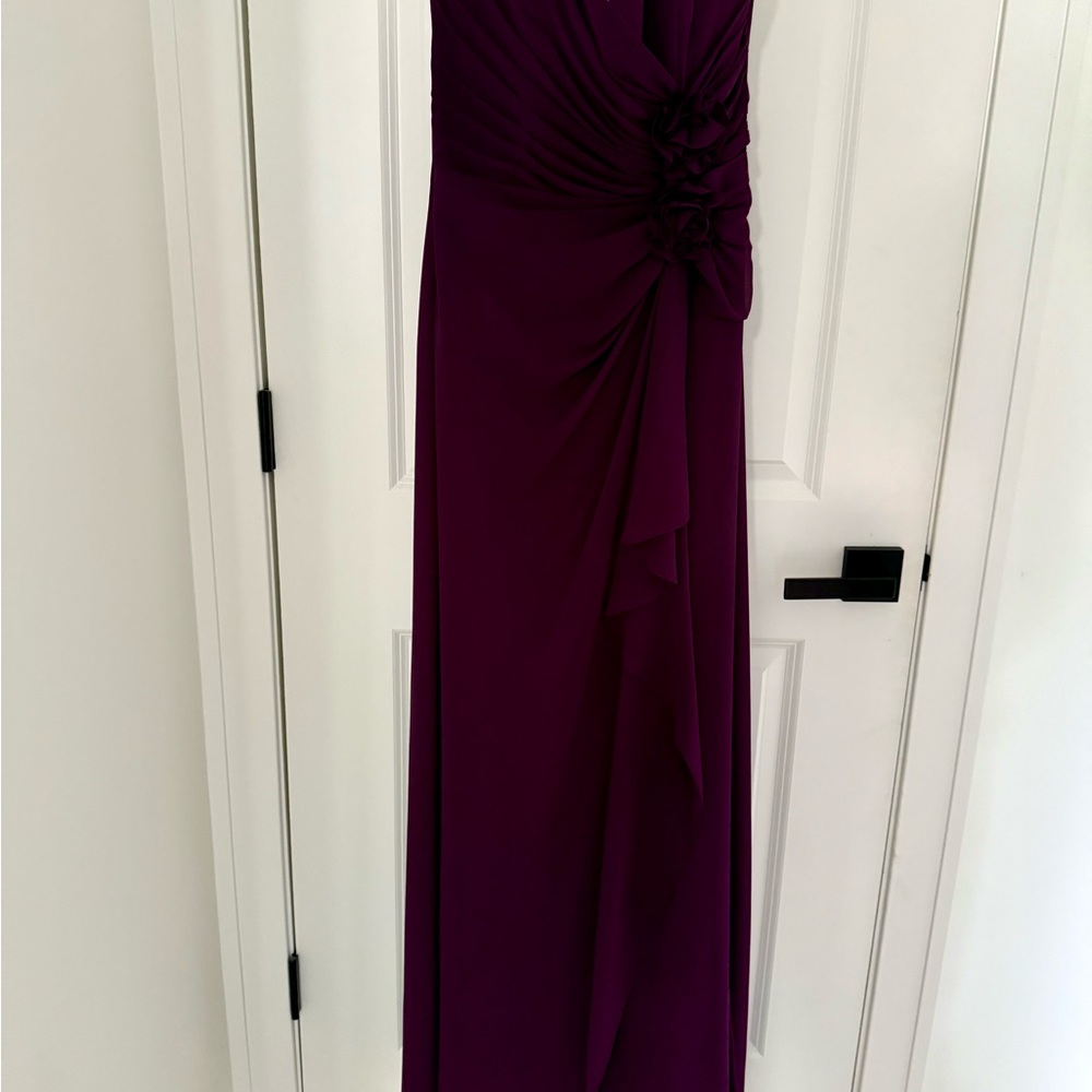 Jordan Purple Strapless Evening Gown